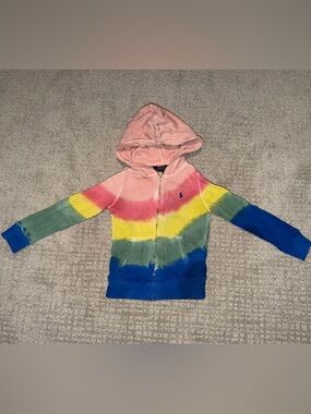 Polo Ralph Lauren Kids Tie Dye Full Zip Hoodie Multicolor Size 6